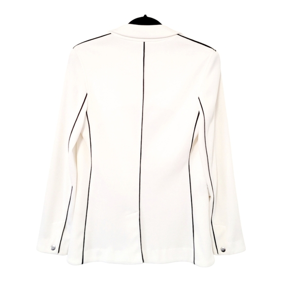 Rag & Bone Sandrine One-Button Blazer W/ Contrast Piping, 4, Ivory, Great Condit - Picture 7 of 12